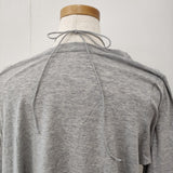45R/45rpm フレアカットソー Aライン チュニック コットン 長袖Ｔシャツ カットソー ロンＴ グレー レディース フォーティーファイブアールピーエム【中古】6-0814M♪