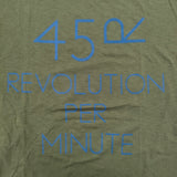 45R/45rpm ロゴプリント馬比古チュニック revolutions per minute プリントカットソー 定価14300円 チュニック カーキ レディース フォーティーファイブアールピーエム【中古】6-0814M♪