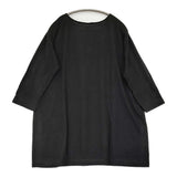 45R/45rpm 馬比古チュニック 〇△□ コットンカットソー Tシャツ チュニック ブラック レディース フォーティーファイブアールピーエム【中古】6-0814M♪