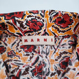 MARNI プルオーバーシャツドレス フラワープリント コットン サイズ38 花柄 ABMA0480A1 ワンピース レッド オレンジ レディース マルニ【中古】6-0814M♪