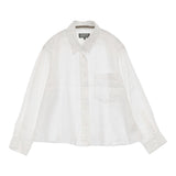 MARGARET HOWELL LIGHTWEIGHT LINEN SHIRT 定価36300円 578-6153251 サイズ1 リネン 長袖シャツ 26SS ホワイト レディース マーガレットハウエル【中古】6-0814M♪