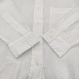 MARGARET HOWELL LIGHTWEIGHT LINEN SHIRT 定価36300円 578-6153251 サイズ1 リネン 長袖シャツ 26SS ホワイト レディース マーガレットハウエル【中古】6-0814M♪