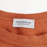 JOHN SMEDLEY シーアイランドコットン Sサイズ 半袖 ニット オレンジ レディース ジョンスメドレー【中古】6-0817S◎