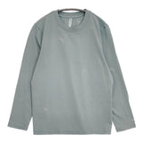 mina perhonen xs8390 choucho 定価9500円 コットン 日本製 サイズS 長袖Ｔシャツ カットソー ロンＴ ブルーグレー レディース ミナペルホネン【中古】6-0927M△