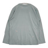 mina perhonen xs8390 choucho 定価9500円 コットン 日本製 サイズS 長袖Ｔシャツ カットソー ロンＴ ブルーグレー レディース ミナペルホネン【中古】6-0927M△