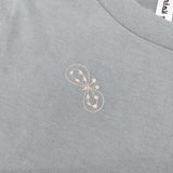 mina perhonen xs8390 choucho 定価9500円 コットン 日本製 サイズS 長袖Ｔシャツ カットソー ロンＴ ブルーグレー レディース ミナペルホネン【中古】6-0927M△