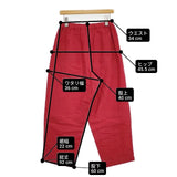 nest Robe ブラックリネン イージーパンツ 01222-1229 パンツ レッド レディース ネストローブ【中古】6-0930G∞