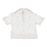 LAYAS レース半袖シャツ spick&span取り扱い 定価19800円 LAYS26SS-018-J ブラウス シャツ 26SS ホワイト レディース レイヤーズ【中古】6-0821S♪