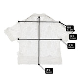 LAYAS レース半袖シャツ spick&span取り扱い 定価19800円 LAYS26SS-018-J ブラウス シャツ 26SS ホワイト レディース レイヤーズ【中古】6-0821S♪