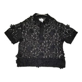 LAYAS レース半袖シャツ spick&span取り扱い 定価19800円 LAYS26SS-018-J ブラウス シャツ 26SS ブラック レディース レイヤーズ【中古】6-0821S♪