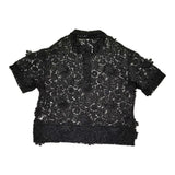 LAYAS レース半袖シャツ spick&span取り扱い 定価19800円 LAYS26SS-018-J ブラウス シャツ 26SS ブラック レディース レイヤーズ【中古】6-0821S♪