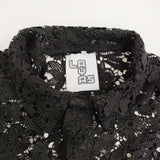 LAYAS レース半袖シャツ spick&span取り扱い 定価19800円 LAYS26SS-018-J ブラウス シャツ 26SS ブラック レディース レイヤーズ【中古】6-0821S♪