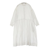 veritecoeur ドットフリルワンピース VC-2749 定価50600円 コットンシルクドレス ワンピース 25AW ホワイト ブラック レディース ヴェリテクール【中古】6-0814M♪