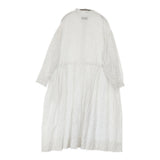 veritecoeur ドットフリルワンピース VC-2749 定価50600円 コットンシルクドレス ワンピース 25AW ホワイト ブラック レディース ヴェリテクール【中古】6-0814M♪