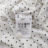 veritecoeur ドットフリルワンピース VC-2749 定価50600円 コットンシルクドレス ワンピース 25AW ホワイト ブラック レディース ヴェリテクール【中古】6-0814M♪