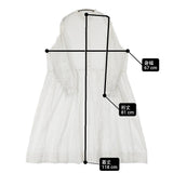 veritecoeur ドットフリルワンピース VC-2749 定価50600円 コットンシルクドレス ワンピース 25AW ホワイト ブラック レディース ヴェリテクール【中古】6-0814M♪