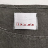 Honnete リネン HO-18SS T1 ブラウス シャツ グレー レディース オネット【中古】6-0817S◎