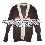 mina perhonen hs8176 Flower コットン アンゴラ カーディガン ブラウン アイボリー レディース ミナペルホネン【中古】6-0927M△