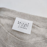 yuni ワイド リネンニット サイドスリット 17-01-KN-022-16-1 ニット ベージュ レディース ユニ【中古】6-0817S◎