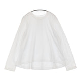45R/45rpm 天竺のフレアTシャツ 定価18700円 長袖Ｔシャツ カットソー ロンＴ 26SS ホワイト レディース フォーティーファイブアールピーエム【中古】6-0811M♪