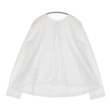 45R/45rpm 天竺のフレアTシャツ 定価18700円 長袖Ｔシャツ カットソー ロンＴ 26SS ホワイト レディース フォーティーファイブアールピーエム【中古】6-0811M♪