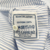45R/45rpm コンパクトダンプの5分袖クッペシャツ 定価33000円 シャツ 25SS ライトブルー ホワイト レディース フォーティーファイブアールピーエム【中古】6-0811S♪