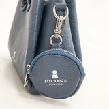 PICONE ピッコーネ 26SS 10周年記念企画 軽量3層 2WAYショルダーバッグ 牛革 レザー 定価17700円 ショルダーバッグ ブルー レディース【中古】6-0729G◎