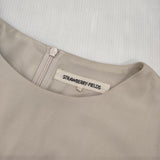 STRAWBERRY-FIELDS ベルト付き 切替 タック 日本製 ワンピース アイボリー レディース ストロベリーフィールズ【中古】6-0927M△