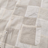 KAPITAL コットンパッチワークシャツ K1402LS209 サイズ0/XS ブラウス シャツ ホワイト ベージュ レディース キャピタル【中古】6-0814M♪