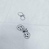 mina perhonen 23SS choucho 刺繍 フレンチスリーブカットソー コットン 定価17600円 abs8768 カットソー ライトブルー レディース ミナペルホネン【中古】6-0817S◎