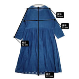 TIGRE BROCANTE インディゴカシュクールワンピース コットン インド製 ドレス ワンピース ブルー レディース ティグルブロカンテ【中古】6-0930M∞