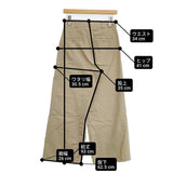 YAECA ワイドパンツ コットン 68603 日本製 サイズ28 チノパンツ カーキ KHAKI ベージュ レディース ヤエカ【中古】6-0927G△