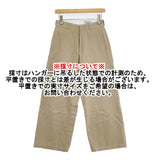 YAECA ワイドパンツ コットン 68603 日本製 サイズ28 チノパンツ カーキ KHAKI ベージュ レディース ヤエカ【中古】6-0927G△