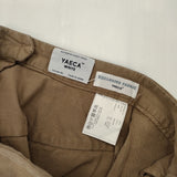YAECA YAECA WRITE リネン混 90605 テーパードパンツ 日本製 サイズM パンツ カーキ KHAKI ベージュ レディース ヤエカ【中古】6-0927M△