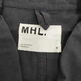 MHL. COTTON LINEN SHIRTING 定価31900円 595-1157551 サイズ2 半袖 ワンピース ネイビー レディース エムエイチエル【中古】6-0817S◎