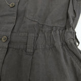 MHL. COTTON LINEN SHIRTING 定価31900円 595-1157551 サイズ2 半袖 ワンピース ネイビー レディース エムエイチエル【中古】6-0817S◎