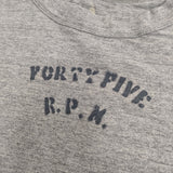 45R/45rpm ロゴ コットン サイズ1 半袖Ｔシャツ カットソー グレー レディース フォーティーファイブアールピーエム【中古】6-0817S◎