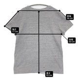 45R/45rpm ロゴ コットン サイズ1 半袖Ｔシャツ カットソー グレー レディース フォーティーファイブアールピーエム【中古】6-0817S◎
