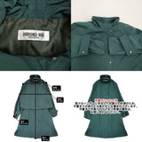 HIROKO BIS 3WAY タフタコート サイズ11 定価53900円 スリーブレスジレ ジャケット コート グリーン レディース ヒロコビス【中古】6-0821M♪