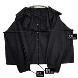 nest Robe/UpcycleLino ラッフルカラーブラウス 定価28600円 01244-1160 ブラウス シャツ 24AW ブラック レディース ネストローブ/アップサイクルリノ【中古】6-0930M∞