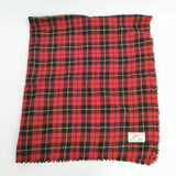R&D.M.Co- WOOLTARTAN CHECK BLANKET ウールタータンチェックブランケット 大判 定価27500円 no.5907 ストール レッド ブラック レディース オールドマンズテーラー【中古】6-0910T◎