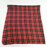 R&D.M.Co- WOOLTARTAN CHECK BLANKET ウールタータンチェックブランケット 大判 定価27500円 no.5907 ストール レッド ブラック レディース オールドマンズテーラー【中古】6-0910T◎