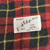 R&D.M.Co- WOOLTARTAN CHECK BLANKET ウールタータンチェックブランケット 大判 定価27500円 no.5907 ストール レッド ブラック レディース オールドマンズテーラー【中古】6-0910T◎