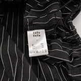 fofofofa SWAY FOODIE BLOUSON 羽織り フードジャケット 定価37400円 ブルゾン BLACK STRIPE ブラックストライプ ホワイト レディース【中古】6-0814M♪