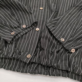 fofofofa SWAY FOODIE BLOUSON 羽織り フードジャケット 定価37400円 ブルゾン BLACK STRIPE ブラックストライプ ホワイト レディース【中古】6-0814M♪