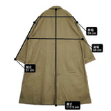 HARVESTY オーバーコート 定価31900円 サイズ1 A32502-2 コート 25SS カーキ レディース ハーベスティ【中古】6-0930M∞