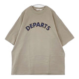 ALL HOURS オールアワーズ コットン DEPARTS サイズ3 プリント 半袖Ｔシャツ カットソー グレージュ レディース【中古】6-0826S∞