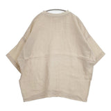 HARVESTY s/s pullover 定価17600円 フレンチリネン プルオーバー A32211-2 半袖 カットソー ベージュ レディース ハーベスティ【中古】6-0828S◎