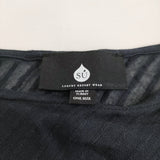 SU PARIS スパリス コットン ガーゼ生地 アパルトモン購入 定価40000円 ブラウス アシンメトリー ポンチョ ネイビー レディース【中古】6-0821M♪