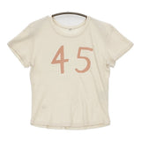 45R/45rpm 未使用品 WEB限定 ONEONE 宝物のチビTシャツ 定価11000円 半袖Ｔシャツ カットソー 26SS アイボリー レディース フォーティーファイブアールピーエム【中古】6-0811S♪